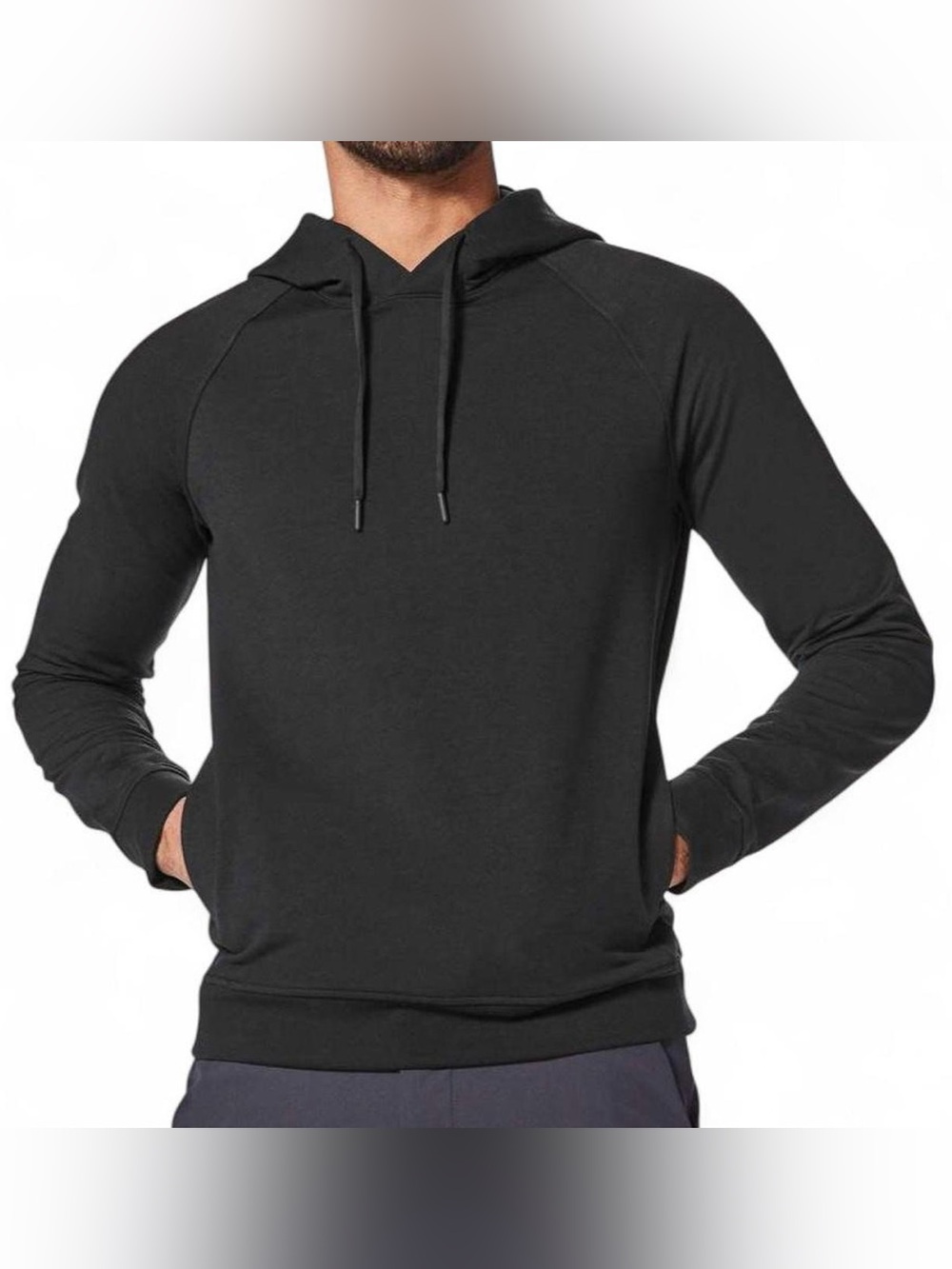 Lululemon City Sweat Pullover Hoodie in Black Men’s Size Large Golf Pockets EUC